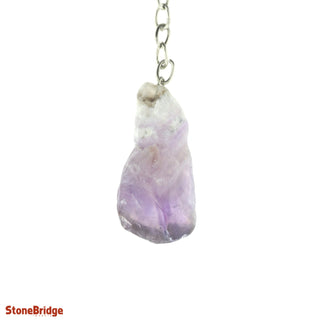 Keychain - Amethyst Chevron Tumbled from The Rock Space