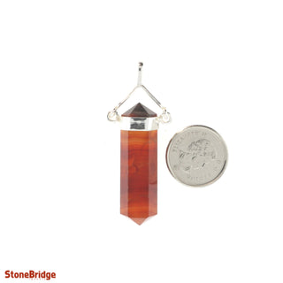 Carnelian Double Terminated Swivel - 925 Silver Pendant from The Rock Space