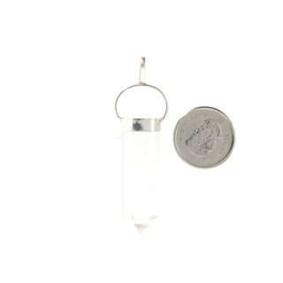 Clear Quartz Polished Point - 925 Silver Pendant from The Rock Space