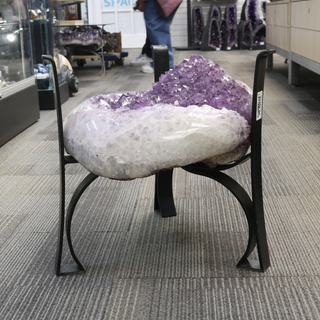 Selene Amethyst Geode Cluster Table - Polished Edge U#2 from The Rock Space