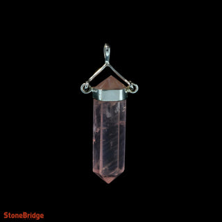 Rose Quartz Double Terminated Swivel - 925 Silver Pendant from The Rock Space