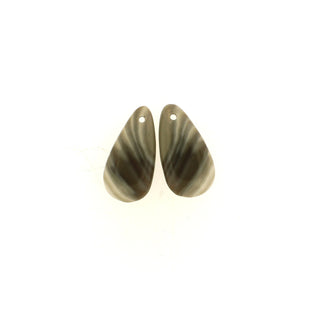 Flint Cabochon Drilled Pendant Pair - 3g to 7g from The Rock Space