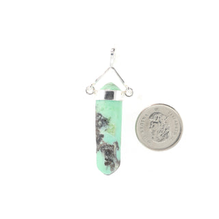Chrysoprase Double Terminated Swivel - 925 Silver Pendant from The Rock Space