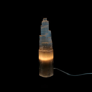Selenite Tower Lamp - Extra Large 14” Tall from The Rock Space