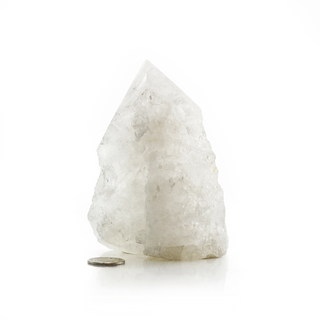 White Quartz Cut Base, Polished Point Tower #5 from The Rock Space
