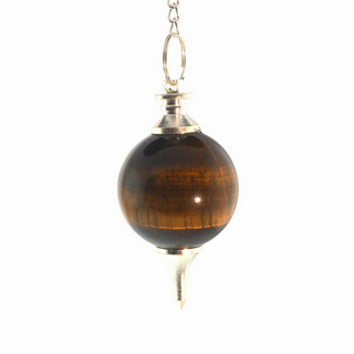 Gold Tiger Eye Ball and Point Pendulum - 3 Pack from The Rock Space