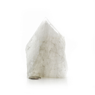 White Quartz Cut Base, Polished Point Tower #5 from The Rock Space