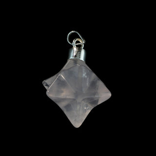 Rose Quartz Merkaba - 925 Silver Pendant from The Rock Space