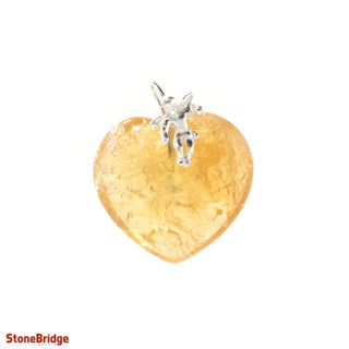 Citrine Heart & Angel - 925 Silver Pendant from The Rock Space