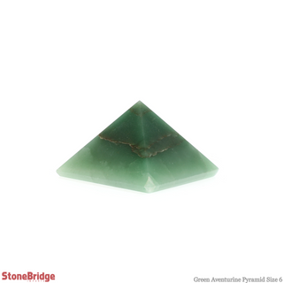 Green Aventurine Pyramid #6 - 2 1/2" to 2 3/4" Wide from The Rock Space