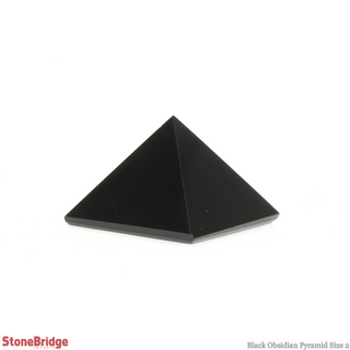 Black Obsidian Pyramid #2 - 1 1/2" to 1 3/4" Wide from The Rock Space