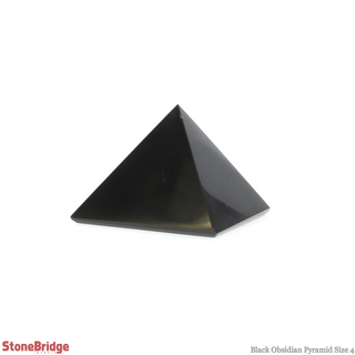 Black Obsidian Pyramid #4 - 2" to 2 1/4" Wide from The Rock Space