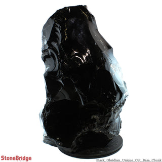 Obsidian Black Boulder Cut-Base U#63 - 24 1/2" from The Rock Space