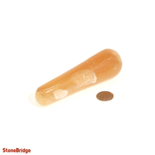 Calcite Honey Rounded Massage Wand - Extra Large #2 - 3 3/4" to 5 1/4" from The Rock Space