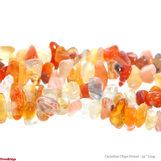 Carnelian Chip Strands - 3mm to 5mm from The Rock Space