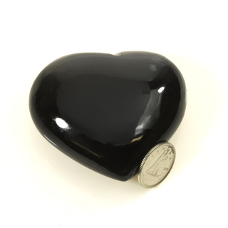 Black Obsidian Heart #4 - 1 3/4" to 2 3/4" from The Rock Space