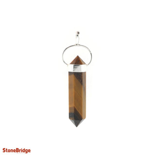 Tiger Eye Gold Double Terminated - 925 Silver Pendant from The Rock Space