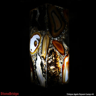 Agate Slice Tower Lamp U#6 - 40cm from The Rock Space