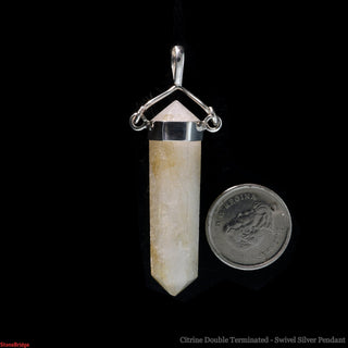 Citrine Double Terminated Swivel - 925 Silver Pendant from The Rock Space