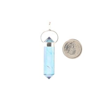 Aqua Aura Double Terminated - 925 Silver Pendant from The Rock Space