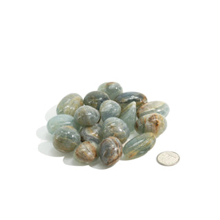 Blue & Green Onyx Tumbled Stones from The Rock Space