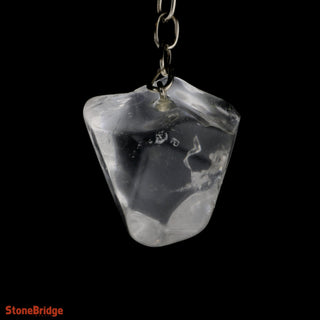 Keychain - Ice Cube Quartz Tumbled from The Rock Space