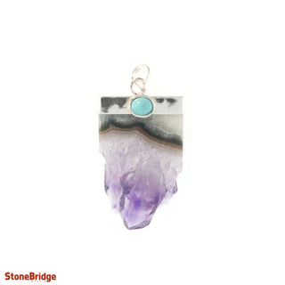 Amethyst Slab - 925 Silver Pendant from The Rock Space
