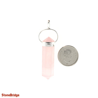 Rose Quartz Double Terminated - 925 Silver Pendant from The Rock Space