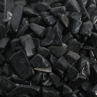 Obsidian Black Tumbled Stones - Semi Polished from The Rock Space