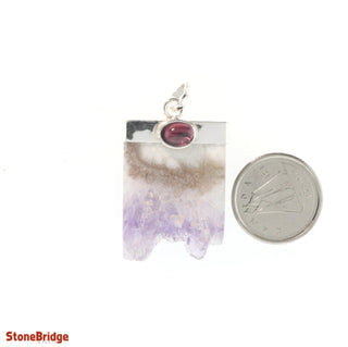 Amethyst Slab - 925 Silver Pendant from The Rock Space