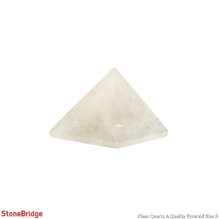 Clear Quartz A Pyramid #8 - 3" to 3 1/2" Wide from The Rock Space