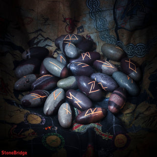 Shiva Lingam Egg Runes Set from The Rock Space