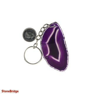 Keychain - Agate Slice from The Rock Space