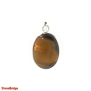 Tiger Eye Gold Cabochon - 925 Silver Pendant from The Rock Space