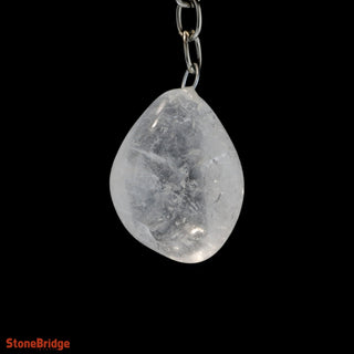 Keychain - Clear Quartz Tumbled from The Rock Space