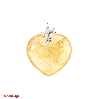 Citrine Heart & Angel - 925 Silver Pendant from The Rock Space