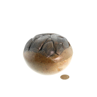 Soapstone Trinket Box - Carved - U#1 - 4" from The Rock Space