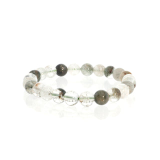 Phantom Quartz Green Round Bracelet - 8mm from The Rock Space