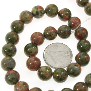 Unakite - Round Strand 15" - 8mm from The Rock Space