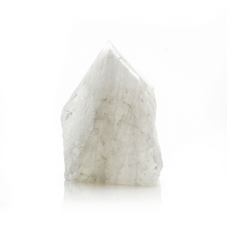 White Quartz Cut Base, Polished Point Tower #5 from The Rock Space