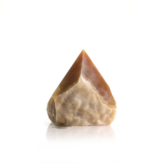 Calcite Golden Cut Base, Polished Point Tower #4 from The Rock Space