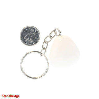 Keychain - White Quartz Tumbled from The Rock Space