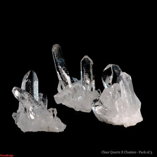 Clear Quartz Clusters Extra Quality - Mini 1/2" to 1" - 3 Pack from The Rock Space