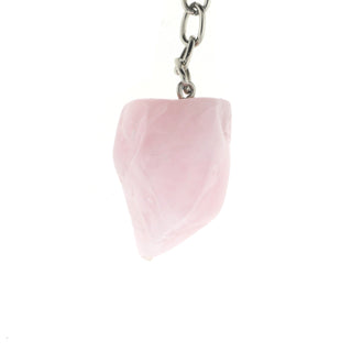 Keychain - Rose Quartz Tumbled from The Rock Space