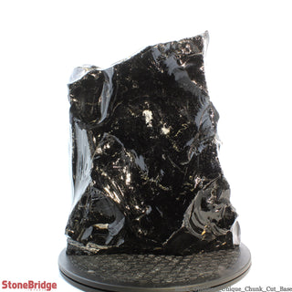 Obsidian Black Boulder Cut-Base U#32 - 14 1/2" from The Rock Space