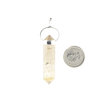 Rutilated Quartz Double Terminated - 925 Silver Pendant from The Rock Space