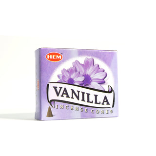 Vanilla Hem Incense Cones - 10 Pack from The Rock Space