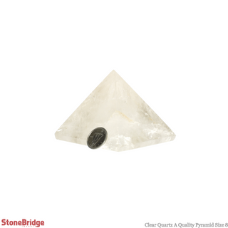 Clear Quartz A Pyramid #8 - 3" to 3 1/2" Wide from The Rock Space