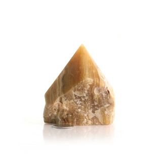 Calcite Golden Cut Base, Polished Point Tower #2 from The Rock Space