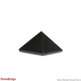 Black Obsidian Pyramid #2 - 1 1/2" to 1 3/4" Wide from The Rock Space